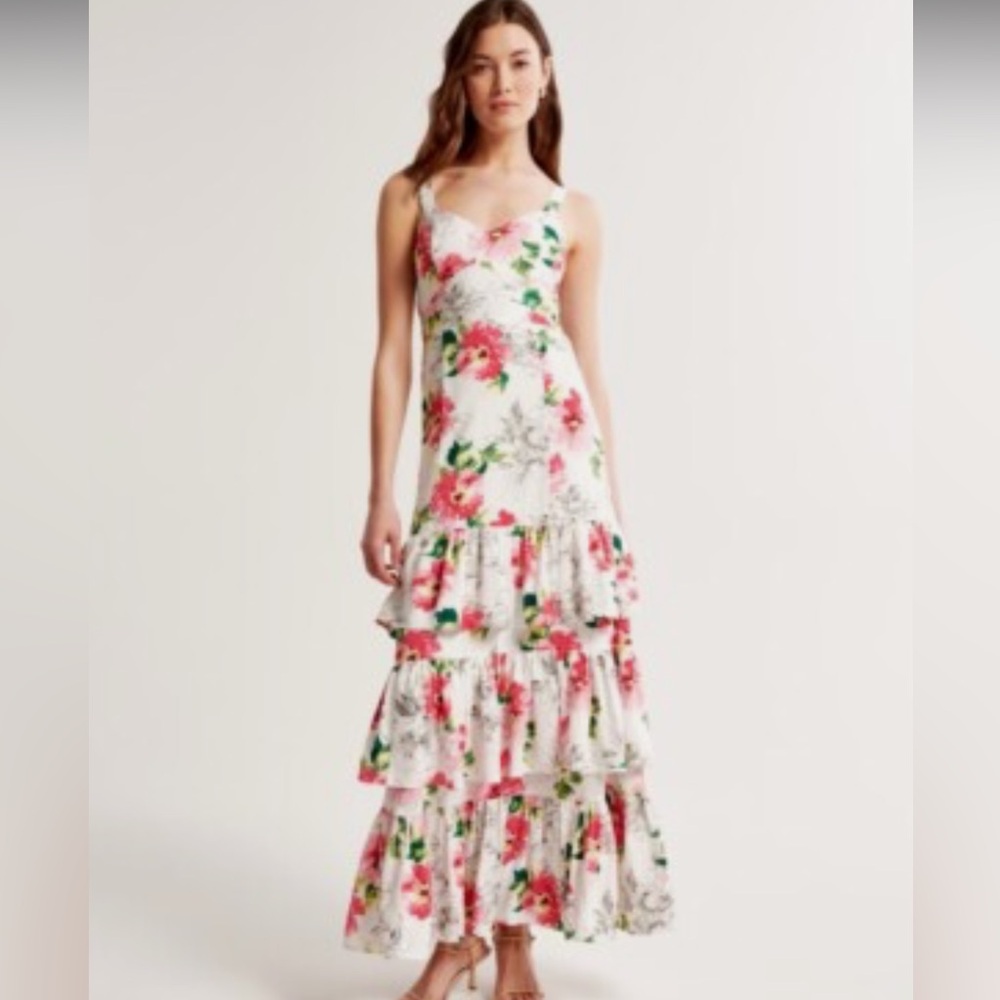 Abercrombie & Fitch Tiered Floral Maxi Dress